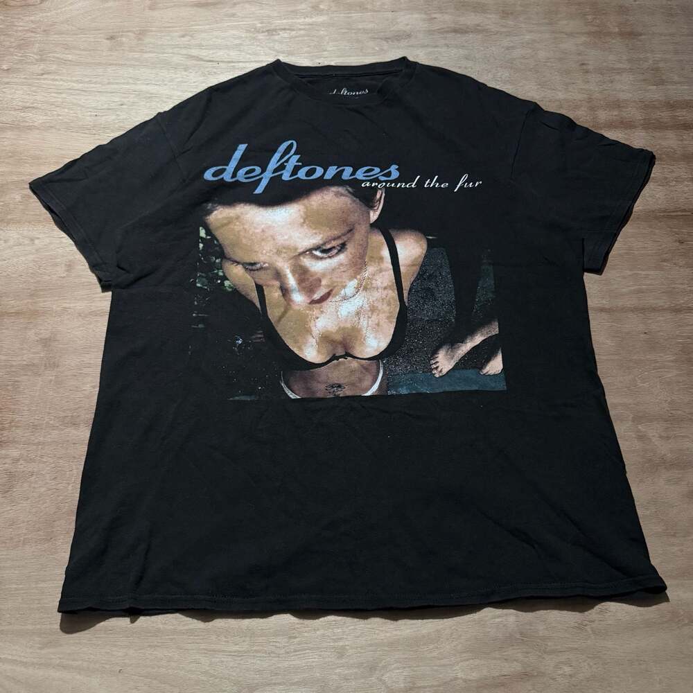 Deftones Around The Fur Album Graphic Band T-Shirt Black Size Large